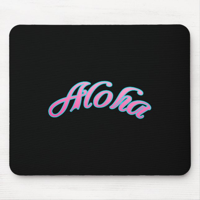 Mousepad Praias Aloha Diversão Praia Coco Guarda-chuva Bebi (Frente)