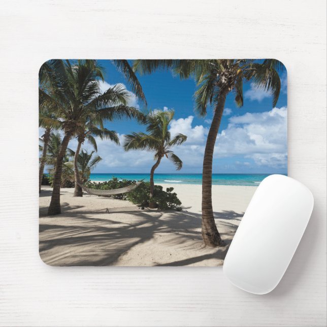 Mousepad Praias Tropicais | Anguilla Beach, Palm Tree (Com mouse)