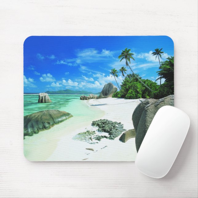 Mousepad Praias Tropicais | Ilha La Digue (Com mouse)