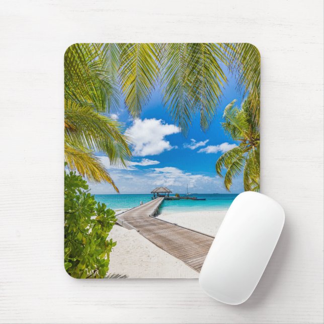 Mousepad Praias Tropicais | Ilhas Madeira Maldivas (Com mouse)