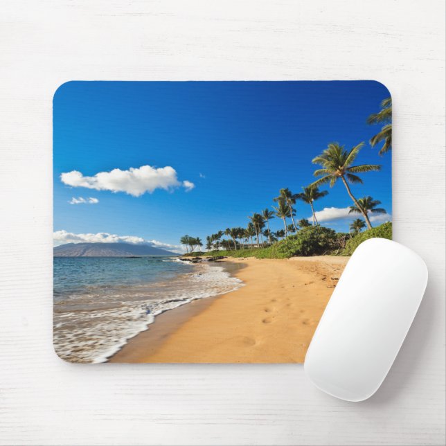 Mousepad Praias Tropicais | Wailea, Maui, Havaí (Com mouse)