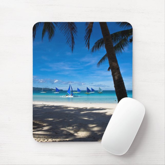 Mousepad Praias Tropicais | White Beach Boracay Filipinas (Com mouse)