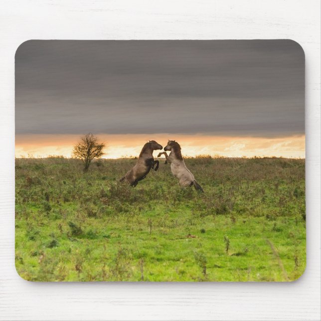 Mousepad Prancing dos cavalos (Frente)