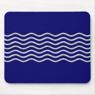 Mousepad Prata bonito das ondas + seu backgr., texto &