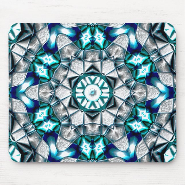 Mousepad Prata-céu com aspecto de aço-sanduíche escovado (Frente)