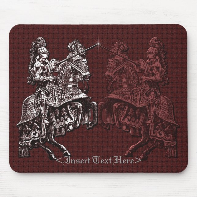 Mousepad Prata dos Cavaleiros Medievais e Pad Vermelho do M (Frente)