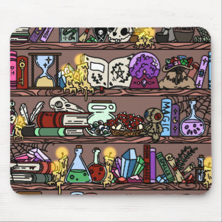 Mousepad Prateleira de Livros Aconchegante e Desordenada de