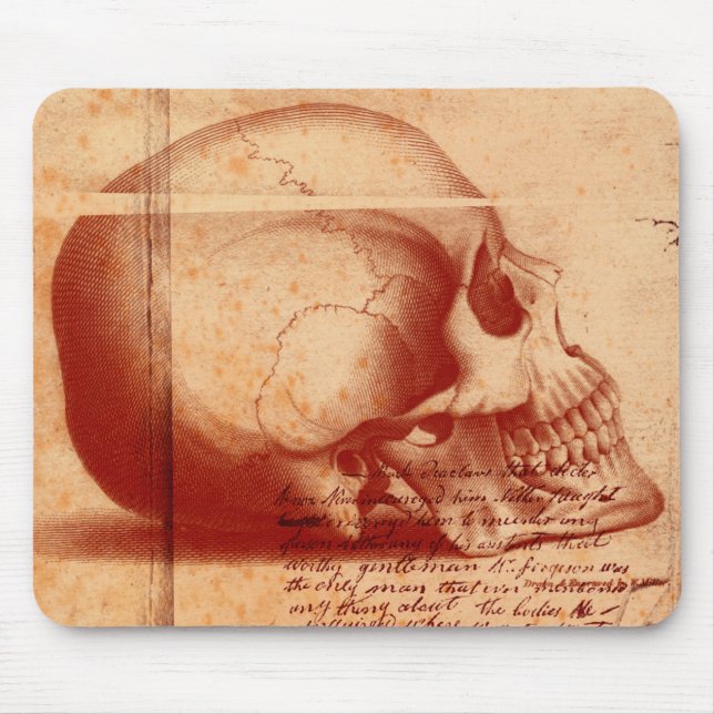 Mousepad Prato da cabeça do crânio (Frente)