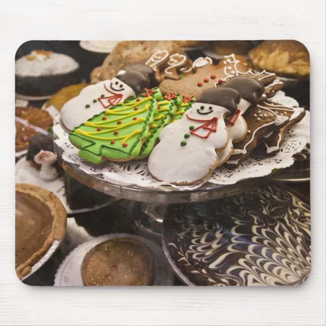Mousepad Prato de Biscoitos Frescos de Natal (Frente)