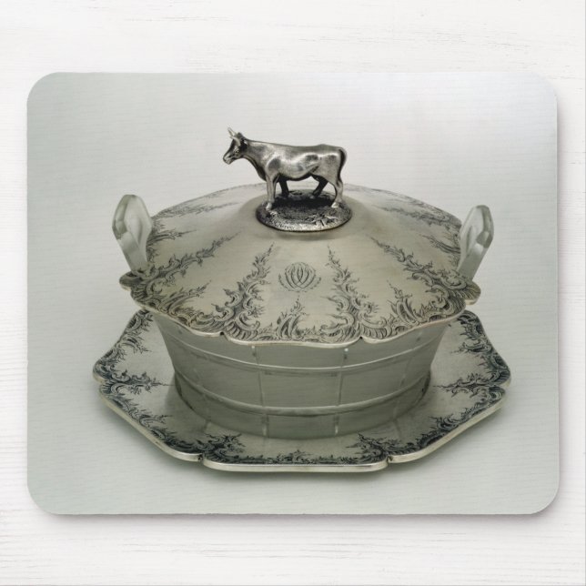 Mousepad Prato de manteiga com uma base do vidro de fosco (Frente)