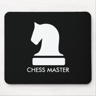 Mousepad Prato preto de xadrez para jogador de xadrez