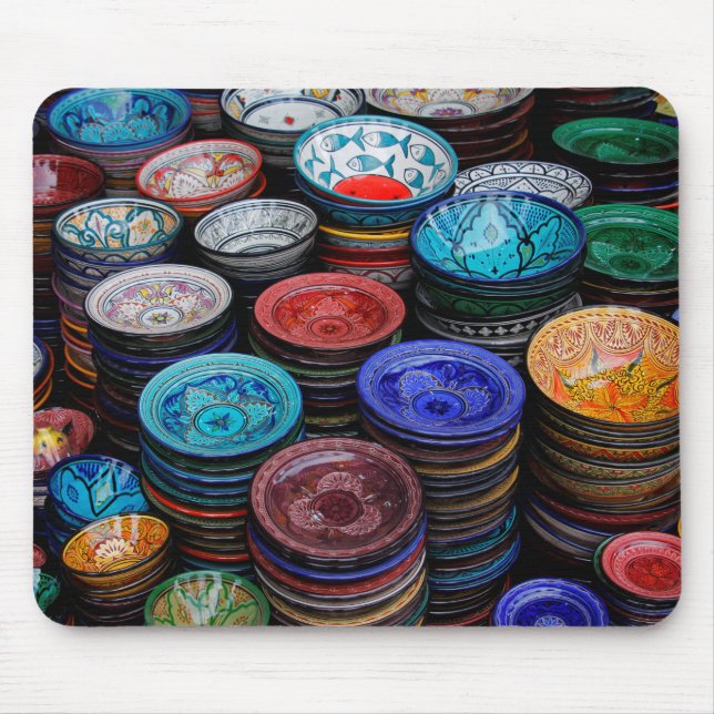 Mousepad Pratos Marroquinos No Mercado (Frente)