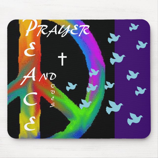 MOUSEPAD PRAYER PEACE AND DOVES (Frente)