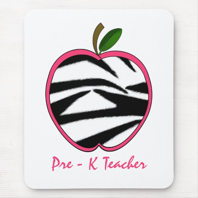 Mousepad Pre impressão Apple da zebra do professor de K (Frente)