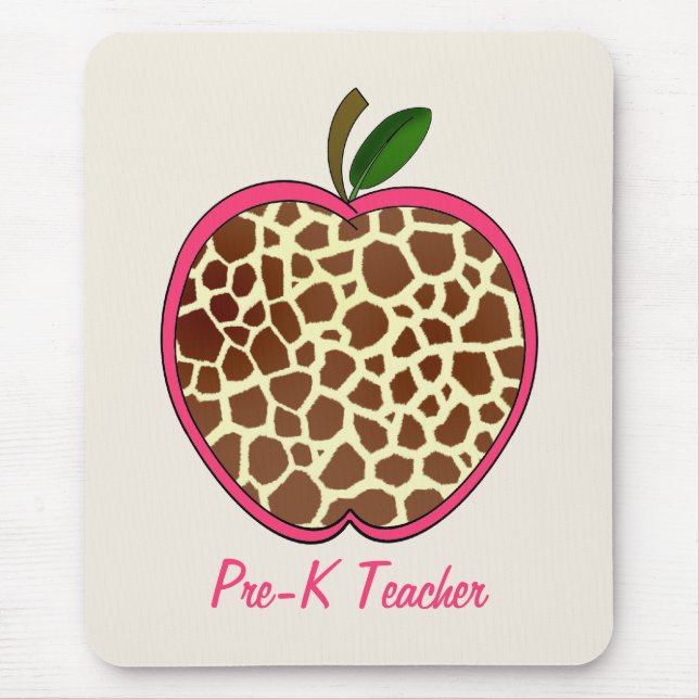 Mousepad Pre impressão Apple do girafa do professor de K (Frente)