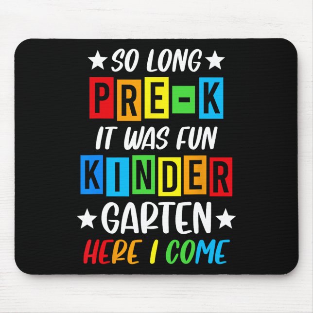 Mousepad Pré-k Formando 2025 Graduação pré-escolar 2025 Tão (Frente)