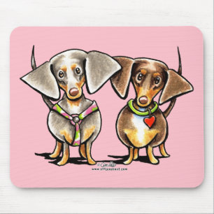 Mousepad Precipitando Dachshunds Dappled