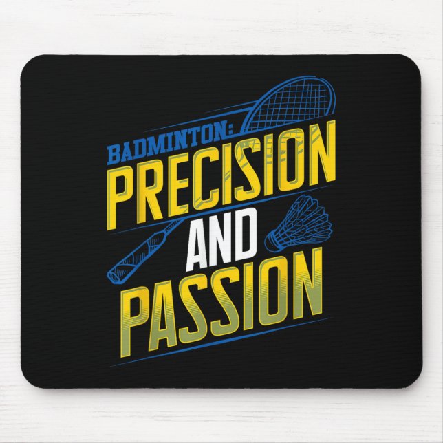 Mousepad Precisão de Badminton e Design Pion (Frente)