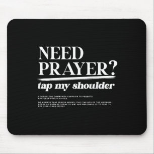 Mousepad Preciso De Oração Bata No Meu Ombro Homens Cristão