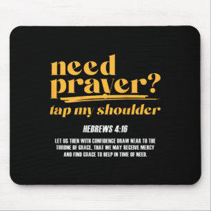 Mousepad Preciso De Oração Bata No Meu Ombro Homens Cristão
