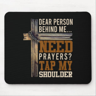 Mousepad Preciso de Oração Toque Meu Ombro Cristão Homens M