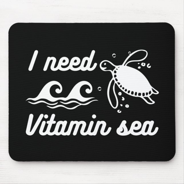 Mousepad Preciso De Tartaruga Do Mar De Vitamina (Frente)