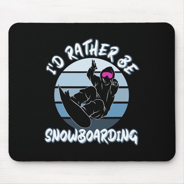 Mousepad Preferencialmente De Snowboard Com Snowbo (Frente)