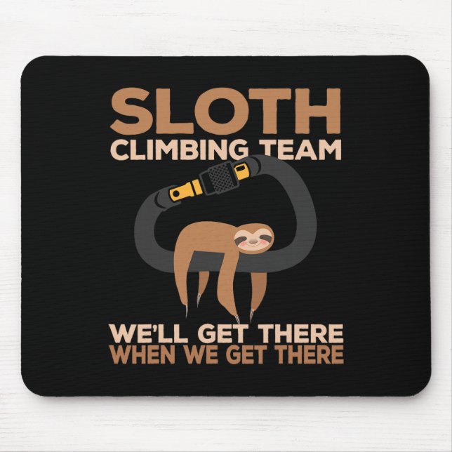 Mousepad Preguiça Escaladora de Rochas Equipe de Escalada M (Frente)