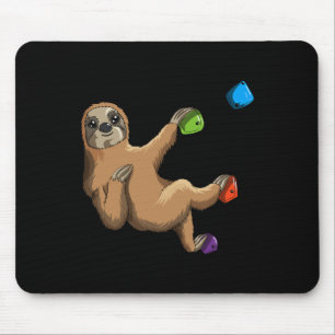Mousepad Preguiça Escalando Parede de Escalada Montanhista