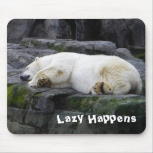 Mousepad Preguiçoso Acontece Urso Polar