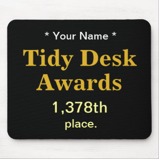 Mousepad Prêmios Do Tidy Desk Adicione Nome Cruel Coworker