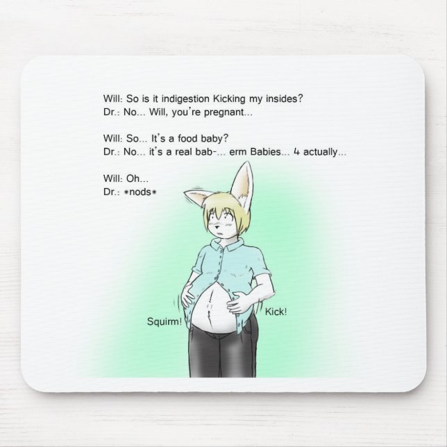 Mousepad Prenancy peludo do coelho (Frente)