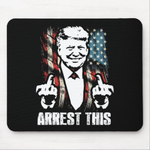 Mousepad Prender Este Trump Divertido Dedo do Meio EUA Amer