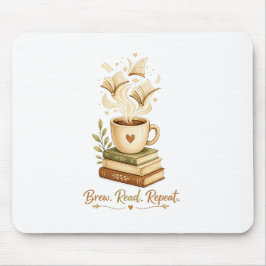 Mousepad Prepare. Leia. Repita. | Amante de Café Aconchegan