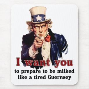Mousepad Prepare-se para ser ordenhado como uma guernsey ca
