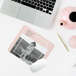 Mousepad Presente Adorável da Família Rosa Pastel Foto Mode
