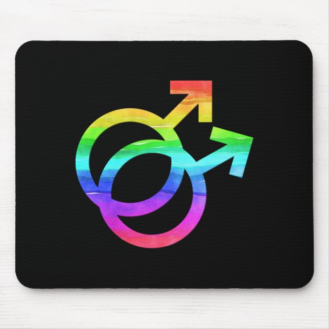Mousepad Presente alegre do homem gay do orgulho do símbolo (Frente)