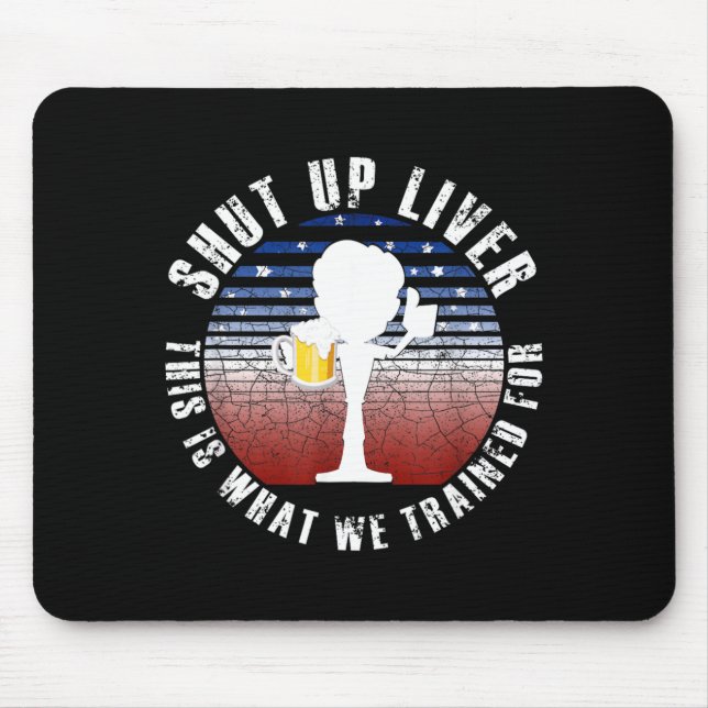 Mousepad Presente Americano Engraçado Dia Equipe de Bebida  (Frente)