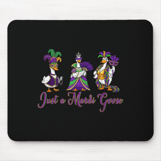 Mousepad Presente Camiseta Divertida Mardi Gras Goose 2026  (Frente)