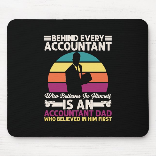 Mousepad Presente Contabilista | É Um Pai Contabilista (Frente)