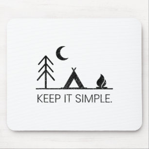 Mousepad Presente de Acampamento - Minimalista Mantenha Sim