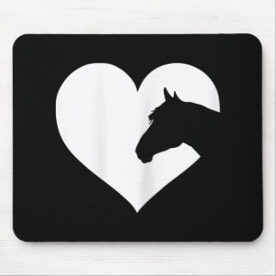 Mousepad Presente de amante de cavalos para raparigas e mul