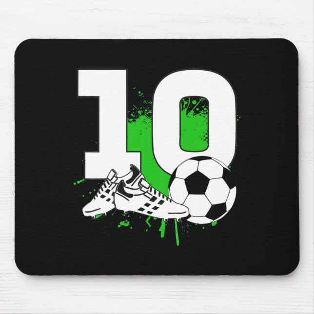 Mousepad Presente de Aniversário de 10 anos para Meninos Ca (Frente)