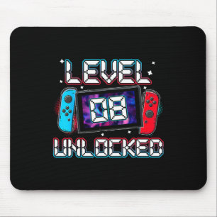 Mousepad Presente de Aniversário de 8 Anos de Jogador Desbl
