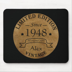 Mousepad presente de aniversário de vintage personalizado