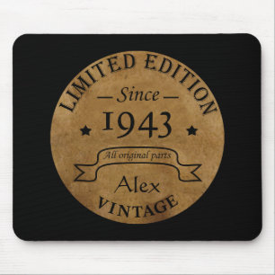 Mousepad presente de aniversário de vintage personalizado