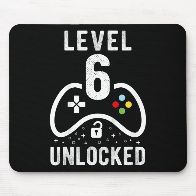 Mousepad Presente de aniversário do 6 de jogos de vídeo des (Frente)