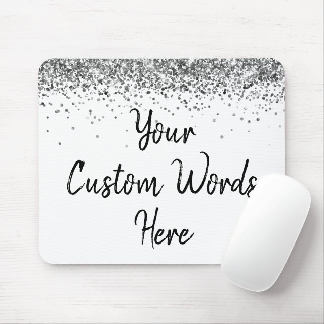 Mousepad Presente de Aniversário do Jogador White Silver Pe (Com mouse)