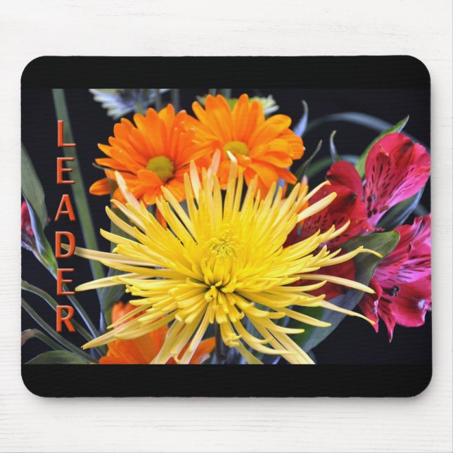 Mousepad Presente De Aniversário Para Flores De Chefe (Frente)