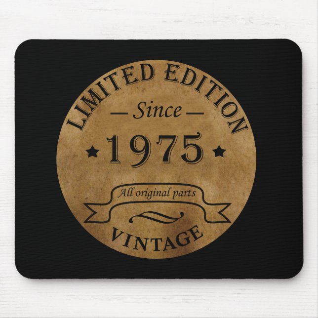 Mousepad Presente de aniversário vintage de 1975 (Frente)
